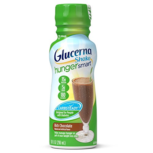 Glucerna Hunger Smart Shake, To Help Manage Blood Sugar, Rich Chocolate, 10 fl oz, 12 Count