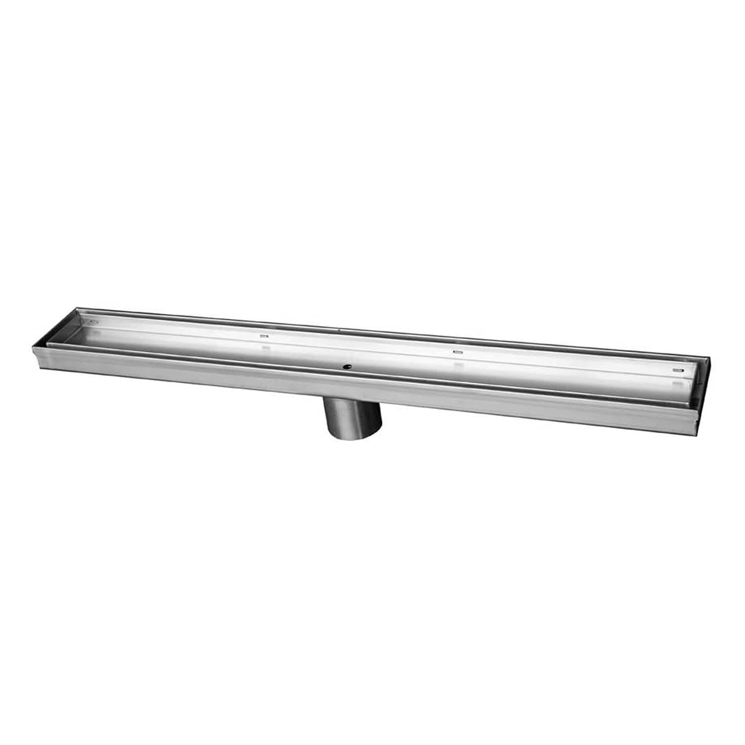 Naiture Brushed Stainless Steel 18" Tile-in Linear Shower Drain