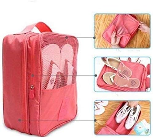 Livsmart Waterproof Travelling Shoe Storage Bag Storage Footwear Organiser Pouch, 1 Piece Bag with 3 Compartments, Assorted Colors