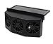 Ferryone Solar Powered Car Fan Auto Front/Rear Window Air Vent Exhaust Fan Vehicle Radiator Vent with Ventilation (Black)