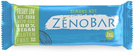 ZenoBar Keto Low Carb Energy Bar, 1.6 oz (Almond Nut, 6-Pack): Vegan, Whole Foods, Low Glycemic, Perfect for Keto, Diabetic, and High Fat Diets
