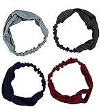 5pcs Stretchy Athletic Bandana Headbands Head wrap Yoga Headband Head Scarf Best Looking Head Band for Sports or Exercise FD10 (Color1)