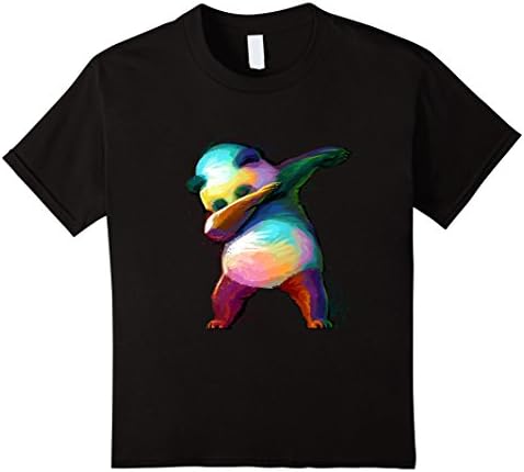 Kids Dabbing Panda Shirt 10 Black