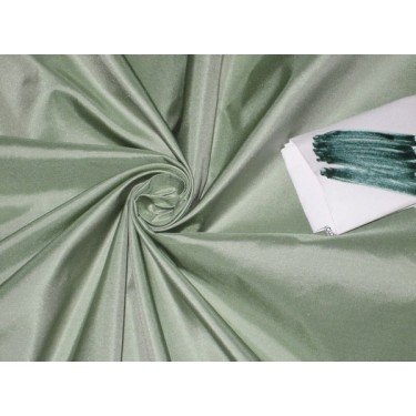 SILK TAFFETA FABRIC Mint Green with Ivory Shot colour 54" By the yard Hobbies Home decor Sewing Fashion Doll Dress Furnishing Interior