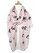 GERINLY Animal Print Scarves: Cute Pandas Pattern Women Wrap Scarf (Light Pink)