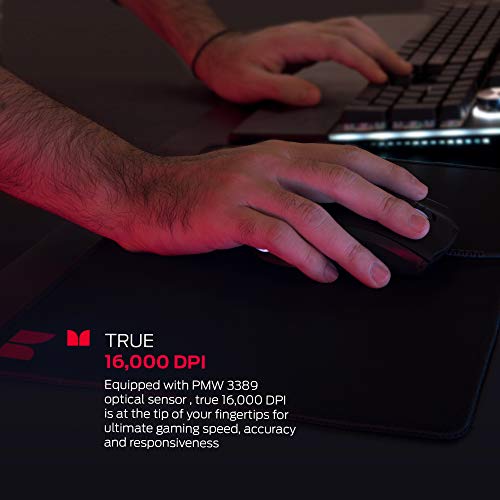 Monster Alpha 9.0 RGB Wired Gaming Mouse, Customizable Buttons