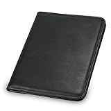 Samsill Professional Padfolio / Portfolio , Refillable Letter Size Writing Pad, Black