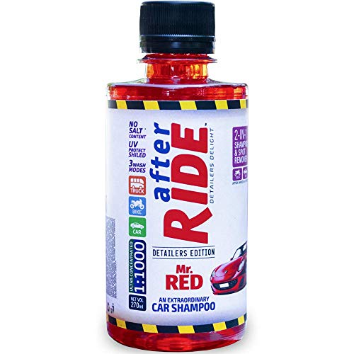 After Ride; DETAILING CAR SHAMPOO 270 ML; Bucket & Foam Wash (1:10 Ratio); Mr. Red Detailer Edition (PACK OF 1 X 270 ML)