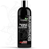 Skinsations - Natural Massage Oil - Cinnamon 13.5oz | Warming, Relaxing, Sore Muscle Aromatherapy for Couples, Edible Sweet Almond Blend with Fractionated Coconut, Grapeseed & Jojoba Oils