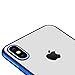 DTTO Case for iPhone Xs Max, [Lightening Series] Clear Stylish Flexible Case with Metal Luster Edge for Apple iPhone Xs Max 6.5 Inch (2018 Released)-Blue