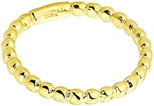 Solid 10k Yellow Gold Beaded Band Baby Ring, Size 4