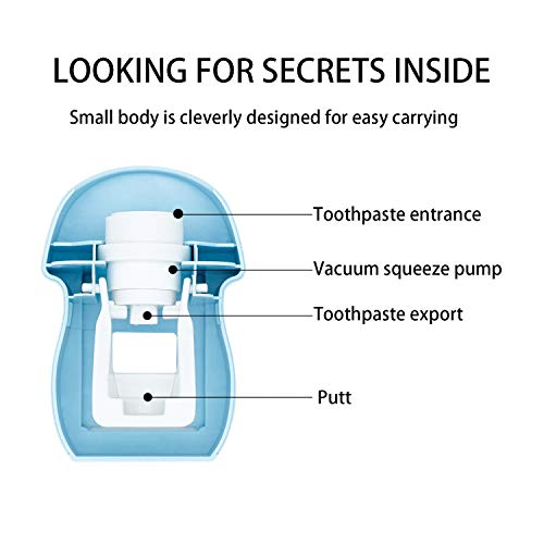BZ Toothbrush Holder Automatic Toothpaste Dispenser Set Kids Hands Free Toothpaste Squeezer for Family Washroom Bathroom - Thumbnail 2