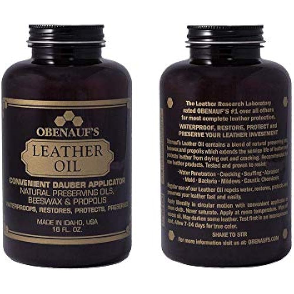 Obenauf&39s Leather Oil Conditions Restores Preserves Dry (16oz With