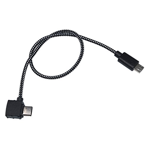 Tineer Reverse 11.4inch Android Micro USB Cable for DJI Spark/Mavic Air/Mavic Pro Remote Control,USB C Cable Nylon Fits for Type C Tablet Series. (USB Type-C 29cm Tablet)