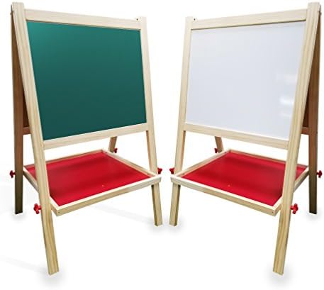 Art Easel For Kids - Magnetic Chalkboard and Dry Erase Board - Art Easel For Toddlers - Kids Easel For Two - Great for Drawing, Practicing Letters & Numbers - Chalkboard Easel - Dry Erase Easel