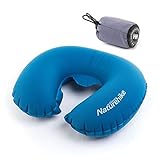 Inflatable Travel Neck Pillow,PortableFun Portable Air Inflating Camping Pillow Car Pillow for Airplanes Office Sleeping Midday Rest