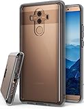 Ringke [Fusion] Compatible with Huawei Mate 10 Pro Crystal Clear Minimalist Transparent PC Back TPU Bumper [Drop Protection] Scratch Resistant Protective Cover Huawei Mate 10 Pro Case - Smoke Black