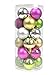 Honeyhome Multicolor Christmas Ball Decorations (40mm/1.57in), Tree Shatterproof Colorful Balls Ornaments, Festive Hanging Decor Pack of 24pcs (B)