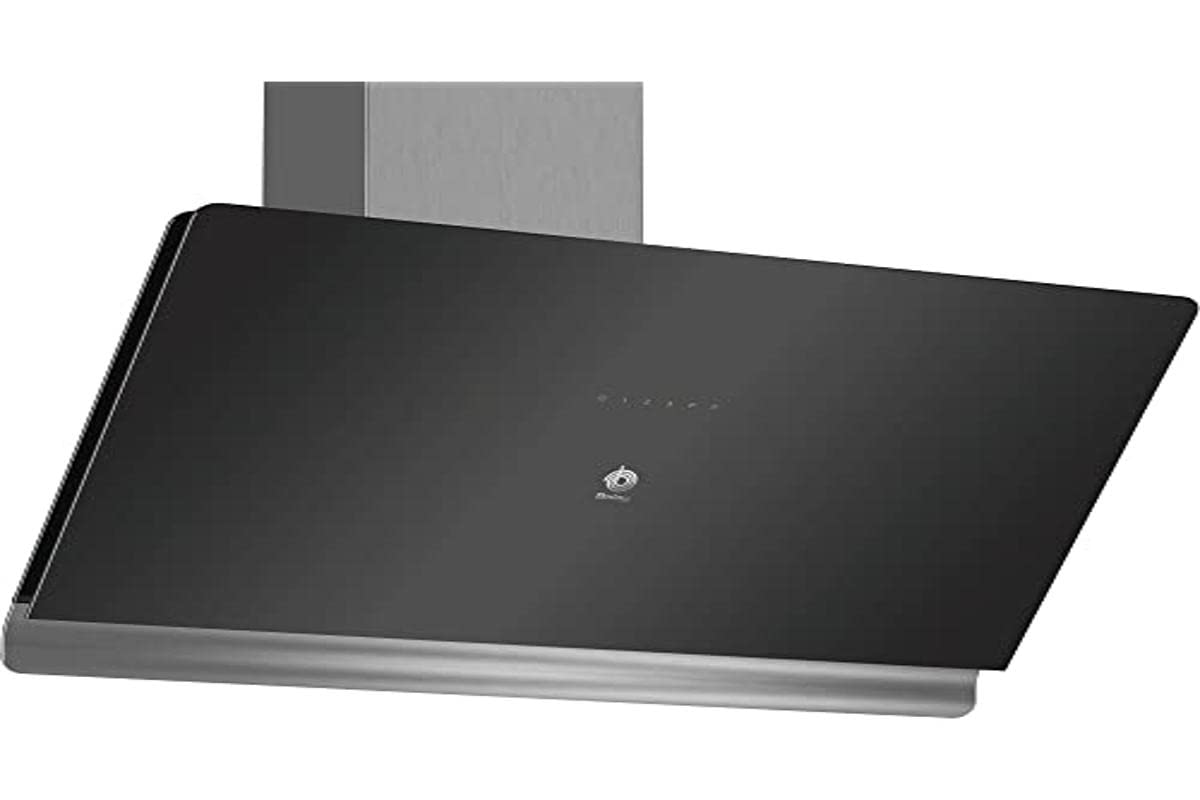 Balay-3BC598GN-Campana-extractora-de-pared-Decorativa-Inclinada-Anchura-90-cm-828m3-Cristal-Negro