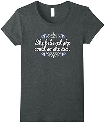 Womens Rhythmic Artistic Gymnastics Believe T-Shirt XL Dark Heather