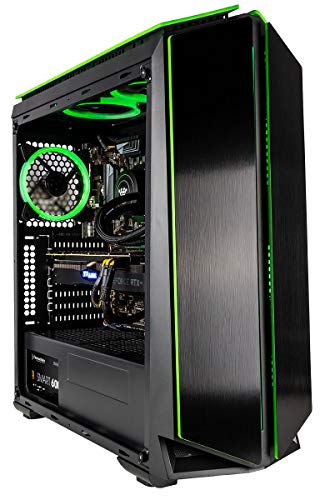 CUK Mantis Custom Gaming PC (Liquid Cooled Intel i9-9900K, 32GB RAM, 500GB NVMe SSD + 1TB HDD, NVIDIA GeForce RTX 2080 Ti 11GB, 600W, Windows 10) The Best VR Ready Tower Desktop Computer for Gamers