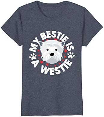 Womens Westie Tshirt Westie Gifts West Highland White Terrier Gifts XL Heather Blue