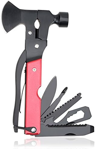 NIANPU Camping Hatchet Multi Function Hand Axe 13 in 1 Portable Pocket Multitool Set for Outdoor Survival, Hiking Camping, Hunting