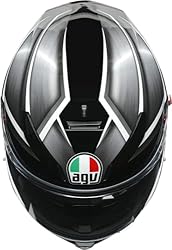 AGV K5 S Tempest Motorcycle Helmet Black/Silver Large