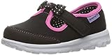 Skechers Kids Go Walk Bitty Bow Sneaker (Toddler/Little Kid), Black/Hot Pink, 12 M US Little Kid