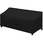 Easy-Going Waterproof Patio Sofa Cover UV Resistant 3 Seater Outdoor Sofa Cover Weatherproof Lawn Patio Furniture Cover with Tape Sealed Seam (79Wx37Dx35H inch, Black)