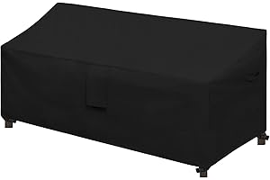Easy-Going Waterproof Patio Sofa Cover UV Resistant 3 Seater Outdoor Sofa Cover Weatherproof Lawn Patio Furniture Cover with Tape Sealed Seam (79Wx37Dx35H inch, Black)