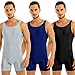 CHICTRY Men's One Piece Sleeveless Tank Vest Leotard Workout Bodysuit