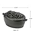 Plow & Hearth Sleeping Dog Wood Stove Steamer | Cast Iron | Matte Black | Rust Resistant | Functional Alternative | 2.75 QT Cap | 12.5