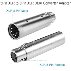 QIANRENON 5Pin XLR to 3Pin XLR DMX Converter