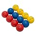 EXPAWLORER 12 Pack Dog Rubber Bouncy Balls, Dog Chew Toys Elastic Tennis Balls Durable Racquetball Toys for Small and Medium Dogs Red Yellow Blue