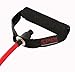 SPRI Deluxe Xertube Resistance Band Exercise Cords with Foam Padded Handles, Red, Medium