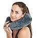 PUREFLY Soft Velvet Inflatable Travel Neck Pillow for Airplanes with Packsack