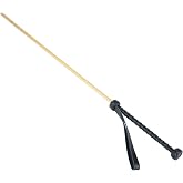 cladele 18.89 Inch Horse Whip Wooden Rattan, Premium Riding Crop Horse Whip for Equestrian Sports, with Non-Slip Hand Woven Handles, Wristband Design
