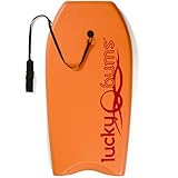 Lucky Bums Body Board with EPS Core Slick Bottom and Leash for Kids and Adults
