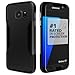 Galaxy S7 Case, Black SaharaCase [Bonus Tempered Glass Screen Protector] Rugged Shock-Absorption TPU Rubber Bumper [Premium Finish] Hard Plastic Frame Slim Design (Black)