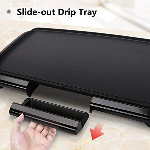 Aigostar Electric Griddle Nonstick 1500W Pancake Griddle 8Serving
