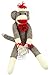 Ozark Mountain Kids The Original Sock Monkey - Featuring Classic Button Eyes, Pom Pom Hat, and Poof Ball Necktie - Measures 19 Inches Tall - Made in The USA