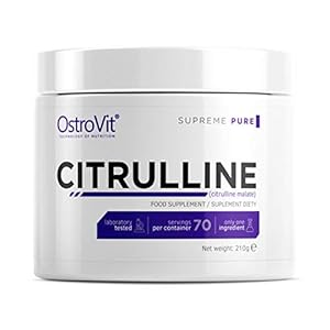 CITRULLINE 210g Pure Unflavored | Pharmaceutical Grade Quality | Non-Stimulant Pre-Workout Booster | Nitric Oxide NO Boost | Sport Supplement | Muscle Pump & Growth | Citrulline Malate Powder