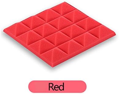 Wall Stickers,Dainzuy Mushroom Acoustic Foam Panel Sound Stop Absorption Sponge Studio KTV Soundproof (25x25x5cm/9.8x9.8x9.8 inch, Red)