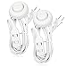 Maxxima 9 ft 3 Outlet Extension Cord - Featuring an Easy to Use On/Off Foot Switch, Ideal to Plug in Lamps, Appliances, Lighting Accessories, or for Senior Living Use, 125VAC - White - Pack of 2