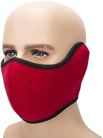 The new winter warm mask fleece earmuffs riding creative maskoutdoors face mask (gules)