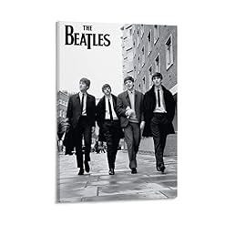 NENBN Poster sur toile The Beatles – Décoration murale moderne pour chambre à coucher – 50 x 75 cm - Les Beatles, Paul McCartney, John Lennon, RIngo Starr, George Harrison
