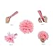 19 Pcs Pink and Gold Tissue Paper Flowers Pom Poms Lanterns and Garland for Baby Shower Party Decoration