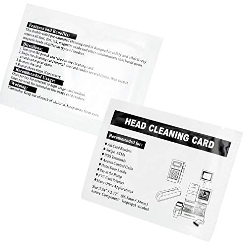 Swipe Head Cleaning Cards for Magnetic Stripe Credit Card Readers (15 PCS) - Thumbnail 2