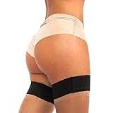 THIGH HIGH Plain Top Nude Silicone Stockings Sheer Nylon Pantyhose Veneziana 3/4 Medium/Large